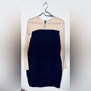 CELINE Dress Mesh Color block mini Dress Sz Med.